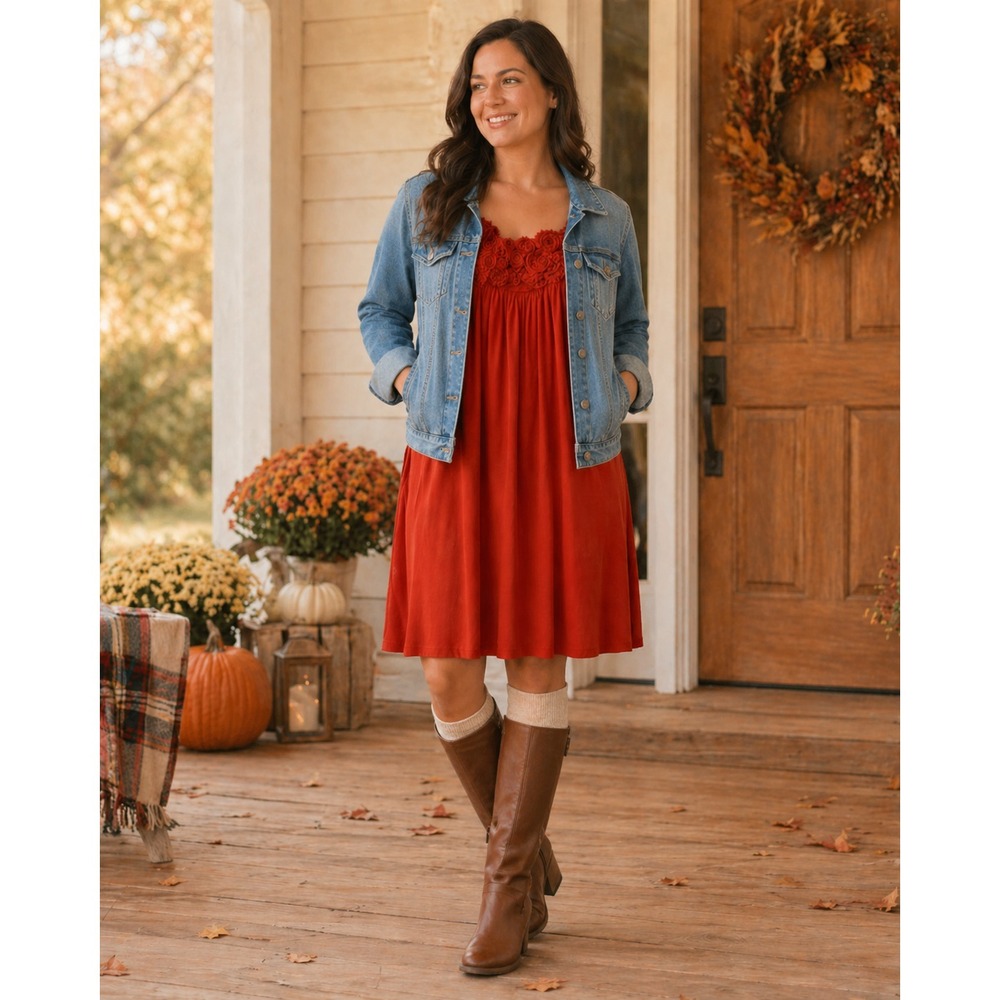 Pink Rose Midi Dress Womens Small Short Sleeve Ruffle Floral Burnt Orange Fall‎